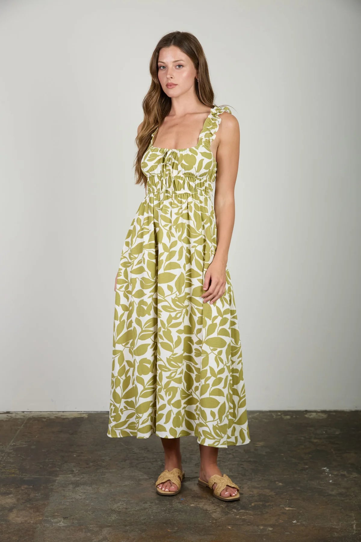Olive Grove Maxi Dress 🌿🍋