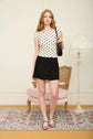 Nior Linen Scallop Mini Skirt